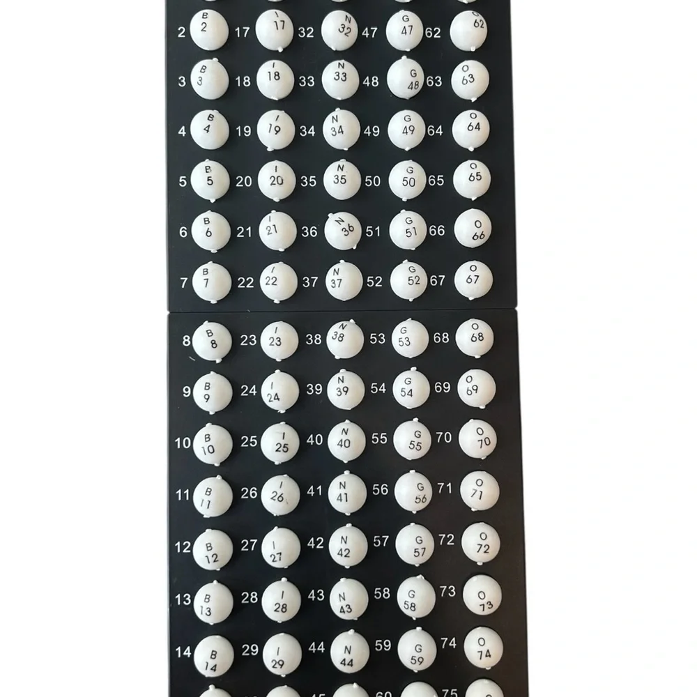 Nifty 18 Player Bingo Set Set Metal Cage Cards Board Tray NO CHIPS New Cards
